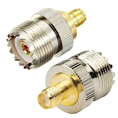 Obrázek TengKo RF koaxiální adaptér SMA zdířka na zdířku UHF konektor SO239 (2 ks)