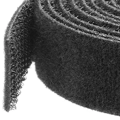 Obrázek StarTech.com 7,6 m Klettbandrolle Wiederverwendbare Zuschneidbare Klettkabelbinder Industrielle Klettverschluss Rolle / Klettband Klettbänder für Kabelmanagement Schwarz (HKLP25)