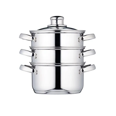 Obrázek KitchenCraft parník z nerezové oceli se 3 úrovněmi, 16 cm