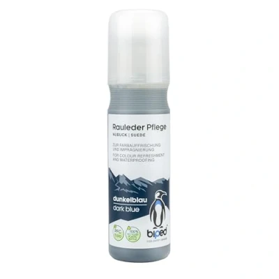 Obrázek biped péče o kouřovou kůži, k oživení barev, péče, ochraně a impregnaci semiš, velur nubuková Stick také pro textilie materiály TEX bez PFC 75 ml bezbarvý s houbičkou Z2790 modrá
