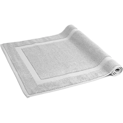 Obrázek herzbach home Koupelnová předložka 100% bavlna sprchová 1 000 g/m² savá lze prát (stříbrošedá, 50 x 80 cm)