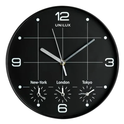 Obrázek Unilux Nástěnné hodiny On Time, 30 cm, černé