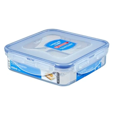 Obrázek LocknLock CLASSIC dóza na uchovávání potravin 600 ml 15,5 x 4,5 cm 100% vzduchotěsná a vodotěsná vhodná do myčky mikrovlnné trouby bez BPA 4násobný bezpečnostní uzávěr