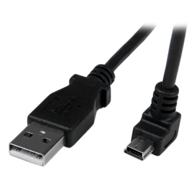 Obrázek StarTech.com 2m USB auf Mini Anschlusskabel abgewinkelt A zu B Kabel 1 x (St), (St) Schwarz