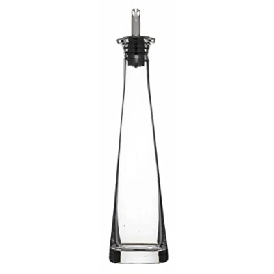 Obrázek KitchenCraft World of Flavours italský dávkovač octa/oleje, láhev na olej ve tvaru pyramidy, kapacita 200 ml, bezbarvý