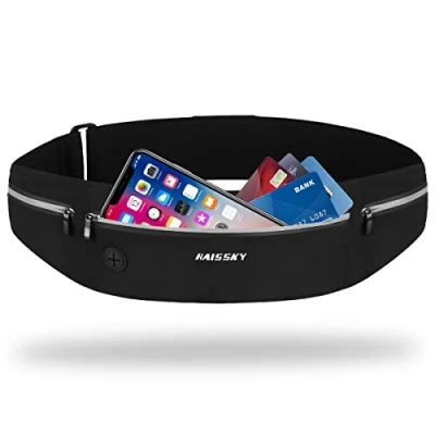Obrázek Laufgürtel für Handy,Hüfttaschen Sportgürtel Lauftasche Damen und Herren, Running Belt wasserdichte Super dünn Joggen, Fitness, Radfahren Reisen bis zu 6,9&quot;