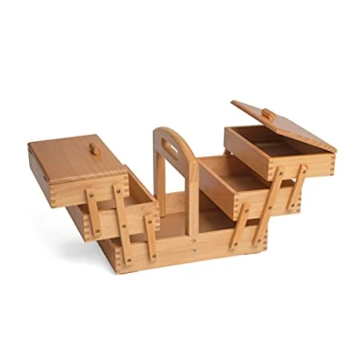 Obrázek Hobby Gift GB8450 dřevěný úložný box Cantilever Sewing Craft, 3 stupně, 23 x 31 25, 2 cm