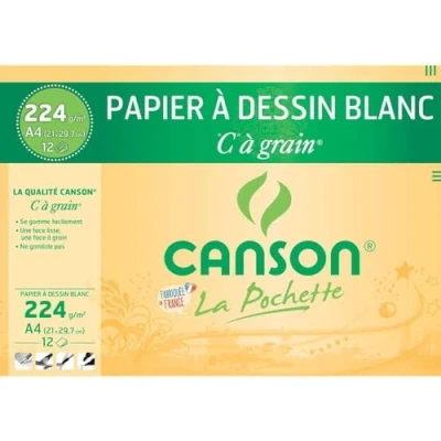 Obrázek Canson 200027114 kreslicí papír, DIN A4, 224 g/m2