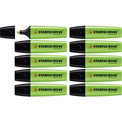 Obrázek Zvýrazňovač STABILO BOSS ORIGINAL balení 10 ks zelený