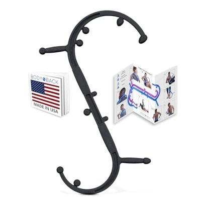 Obrázek body Back Buddy přístroj na spouštěcí zad s plakátem pokynů úleva od bolesti (černý)