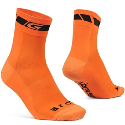 Obrázek GripGrab Classic Regular Cut sada 1 a 3 ks letní ponožky na jízdní kolo závodní horské Indoor Cycling Cyklistické ponožky, Oranžová pár