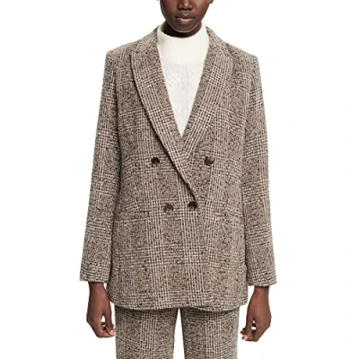 Obrázek Esprit MIT Karomuster AUS Wollgemisch Krátký kabát, Ženy, Velikost: 38, Beige