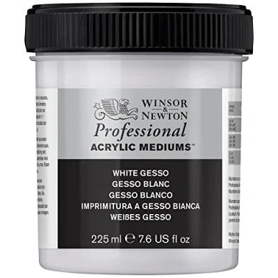 Obrázek Winsor &amp; Newton 3040920 Weißes Gesso, základní nátěr na akrylové barvy, olejové alkydové barvy 225 ml hrnec