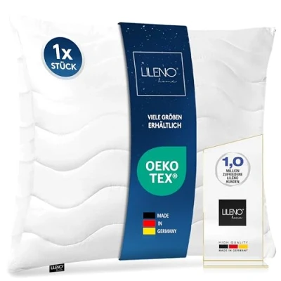 Obrázek LILENO HOME polštář 80 x cm [sada 1 ks] MEDIUM s 850 g výplní polštáře postel nebo dekorační se zipem k přizpůsobení lze prát do 95 na pohovku &amp; ozdobný