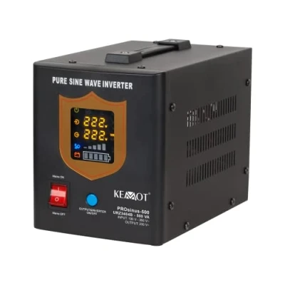 Obrázek Záložní napájení KEMOT PROsinus 500 URZ3404B střídač čistý sinus funkce nabíjení 12 V 230 VA/300 W, černý