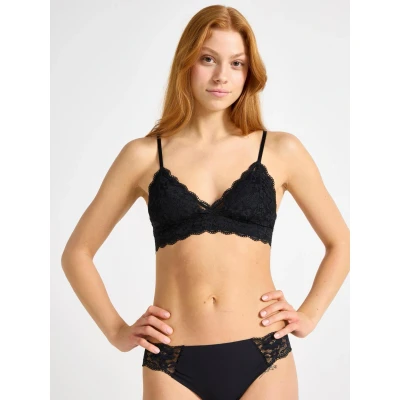 Obrázek Lindex IRIS Padded Trojúhelníková podprsenka, Ženy, Velikost: 44/46, Black