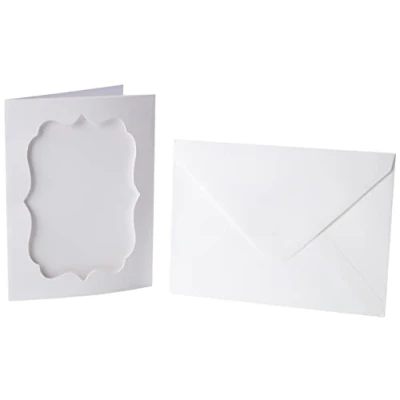 Obrázek Papermania rám karty s trojitým Přehybům, prázdné, 15,24 X 20,32 cm, včetně obálky, Bílá