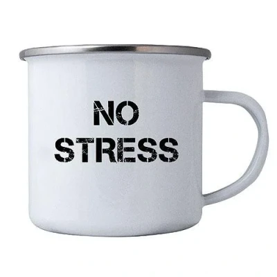 Obrázek Plechový smaltový hrnek v krabičce NO STRESS