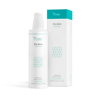 Obrázek colibri skincare 2 % BHA Peeling 100 ml s kyselinou salicylovou pro všechny typy pleti chemický exfoliant na obličej snížení pupínků a černých teček pomáhá redukovat póry