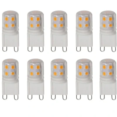 Obrázek WULUN G9 LED žárovky 2 W teplá bílá 3000K, 200LM žárovka, odpovídá 20W halogenové žárovce, žádné blikání AC 220 240 V, úhel vyzařování 360, balení 10 ks