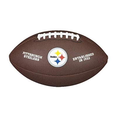 Obrázek Wilson American Football NFL Team Logo, Pittsburgh Steelers, oficiální velikost, pro rekreační hráče a sběratele, PVC, hnědá, WTF1748XBPT
