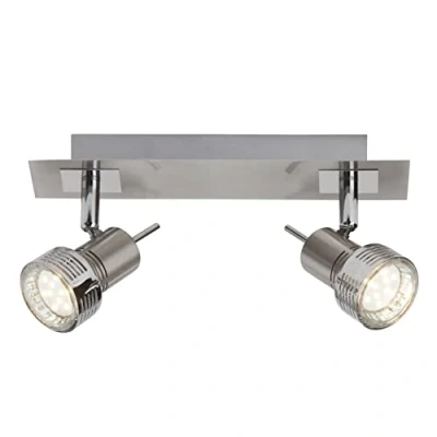 Obrázek BRILLIANT Lampa Kassandra LED bodový paprsek 2flg železo/chrom 2 x PAR51, GU10, 3W reflektorové žárovky včetně, (250 lm, 3000 K) hlavy otočné