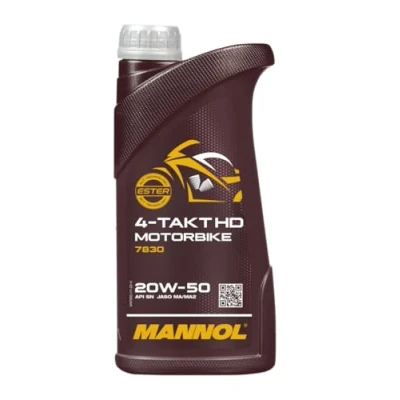 Obrázek motorový olej 1l Mannol 4taktní motocykl 20W 50 HD