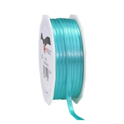 Obrázek PRÄSENT C.E. Pattberg Satin aquamarin, 50 m Satinband zum Einpacken von Geschenken, 6 mm Breite, Geschenkband Dekorieren &amp; Basteln, Dekoband, Anlass