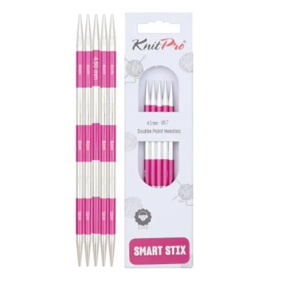 Obrázek KnitPro K42010 pletací jehlice, kov, tříděné, 14 cm x 4,5 mm, 5 kusů