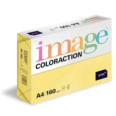 Obrázek Image Coloraction Florida barevný papír do kopírky DIN A4, 210 x 297 mm, 160 g/m² pestrý, bezdřevý tiskárny pro 250 listů citrónově žlutý