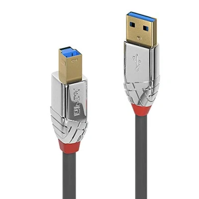 Obrázek LINDY 36662 2m USB 3.0 typ A na B kabel, Cromo Line