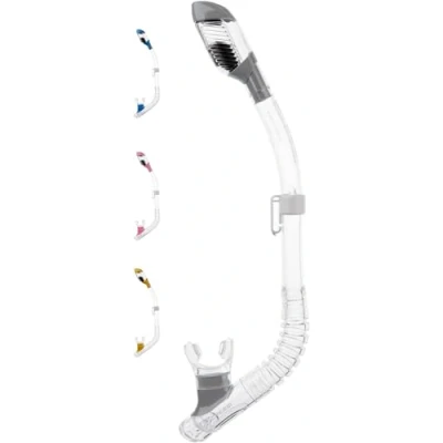 Obrázek Cressi Unisex dětský šnorchl Minidry, clear/stříbrný, jednotná velikost, ES258960