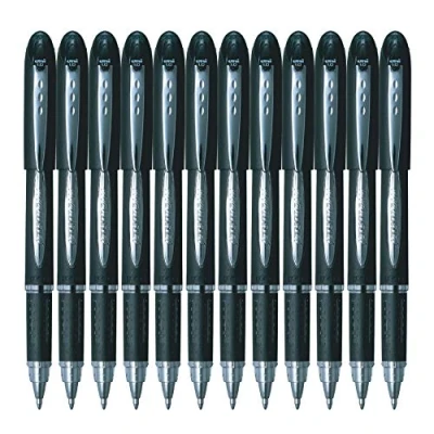 Obrázek Uni ball SX210 Jetstream kuličkové pero gumová rukojeť zóna 1,0 mm hrot 0,7 šířka linky 12 kusů černé