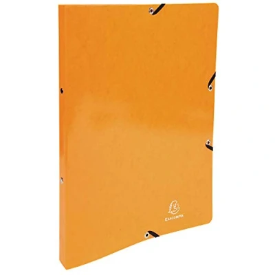 Obrázek Exacompta 54884E kroužkový pořadač Iderama ze silného kartonu Colorspan pro DIN A4, 2 O kroužek 20 mm široký oranžový ideální školu a kancelář