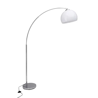 Obrázek Brilliant Vessa oblouková stojací lampa, 1x E27 max. 60W, chrom/bílá 92940/75