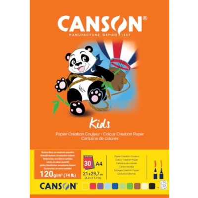 Obrázek Canson 400015600 hobby, barevný papír, A4, tříděné