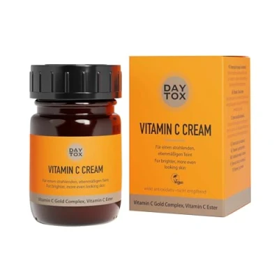Obrázek Krém na obličej s vitaminem C redukuje vrásky a pigmentové skvrny veganský, bez silikonů, Made in Germany, DAYTOX Vitamin Cream 50 ml