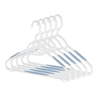 Obrázek Whitmor Kunststoff, 5 Stück Kleiderbügel, weiß/blau, Set of 5,