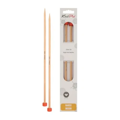 Obrázek KnitPro K35456 jehlice na bundu, Wood, hnědá, 5 mm, 2