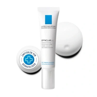 Obrázek La Roche Posay Effaclar A.I., koncentrovaná emulze proti lokálním nečistotám pleti, denní krém při akné, péče o obličej problematické pokožce, na pupínky, 15 ml