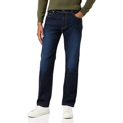 Obrázek bugatti Pánské džíny Regular Fit Five Pocket bavlněné strečové denim, modrá (tmavě 363)