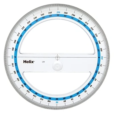 Obrázek Helix 15 cm/360 stupňů úhloměr úhel Změřte, Průhledné cm
