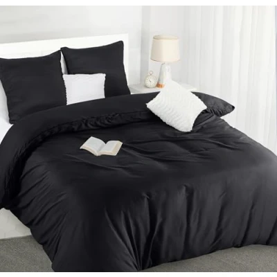 Obrázek Utopia Bedding Ložní prádlo 155 x 220 povlečení z mikrovlákna cm + 2 povlaky na polštář 80 černé