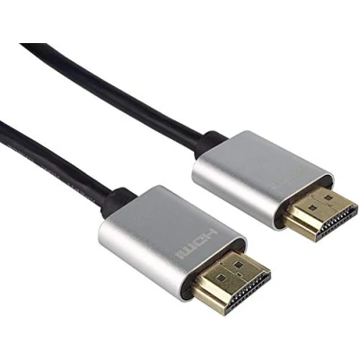 Obrázek PremiumCord SLIM 4K High Speed HDMI kabel + Ethernet 1 m, Video 2160p, FULL HD 1080p, Deep Color, 3D, ARC, HDR, Dolby TrueHD, 10,2Gbps, pozlacené konektory, černý