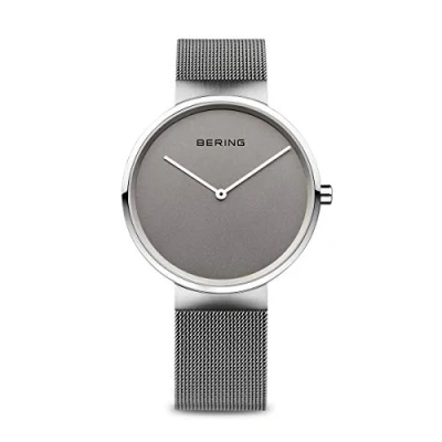 Obrázek BERING Dámské hodinky Quarz Movement Classic Collection s ušlechtilou ocelí a safírovým sklíčkem 14539 XXX náramkové hodinky, šedá/stříbrná, 39 mm