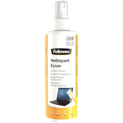 Obrázek Fellowes Bildschirmreiniger, Reinigungsspray für TFT, LCD, CRT Monitore, Bildschirmfilter, Scanner, Laptopbildschirm und Tablet, antistatisch, 500+ Anwendungen, Inhalt: 250 ml