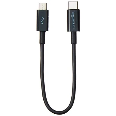 Obrázek Amazon Basics spojovací kabel, USB C na Micro typ B, 2. 0, 15. 2 cm, černý