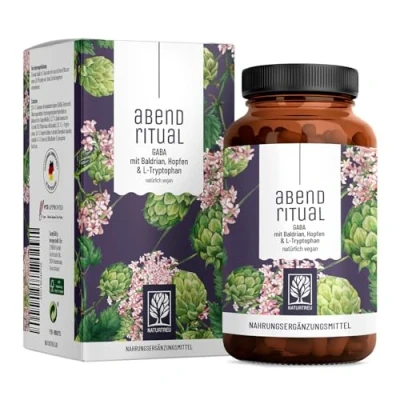 Obrázek NATURTREU® GABA kapsle ve vysokých dávkách s valeriánem, tryptofanem, chmelem komplex 90 kapslí veganské a bez přísad