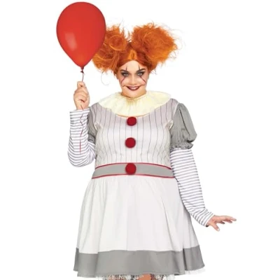 Obrázek Leg Avenue Women&#039;s Plus Creepy klaun Fancy Dress Costume