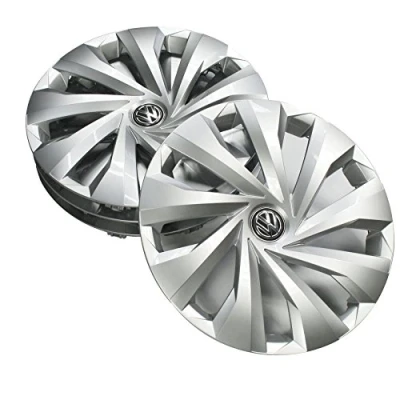 Obrázek Volkswagen 2G0071455 kryty kol 15 palců ozdobné stříbrné (4 kusy) ocelové ráfky